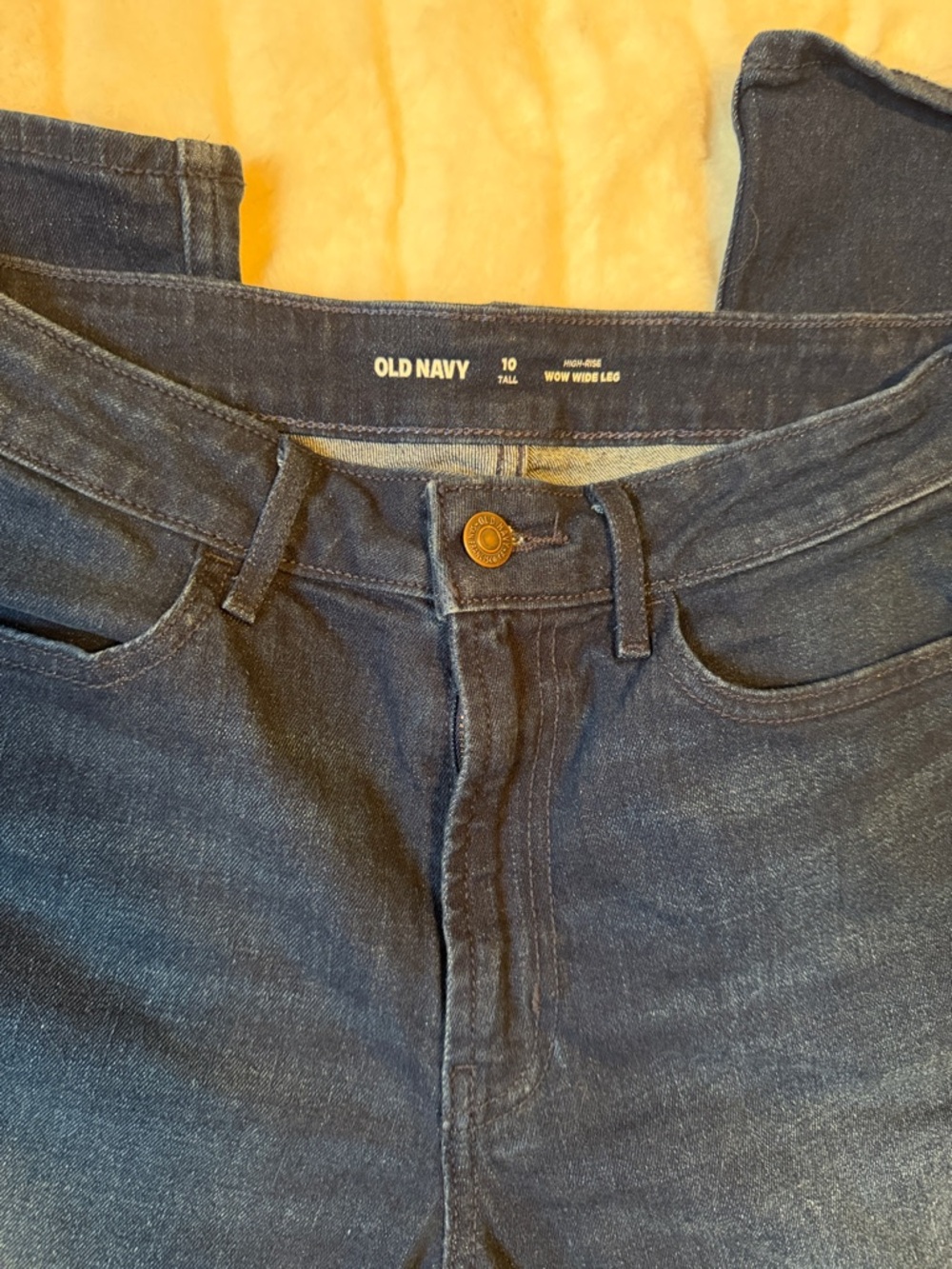 Old Navy Wow High Rise Wide Leg Dark Wash - Picture 2 of 5